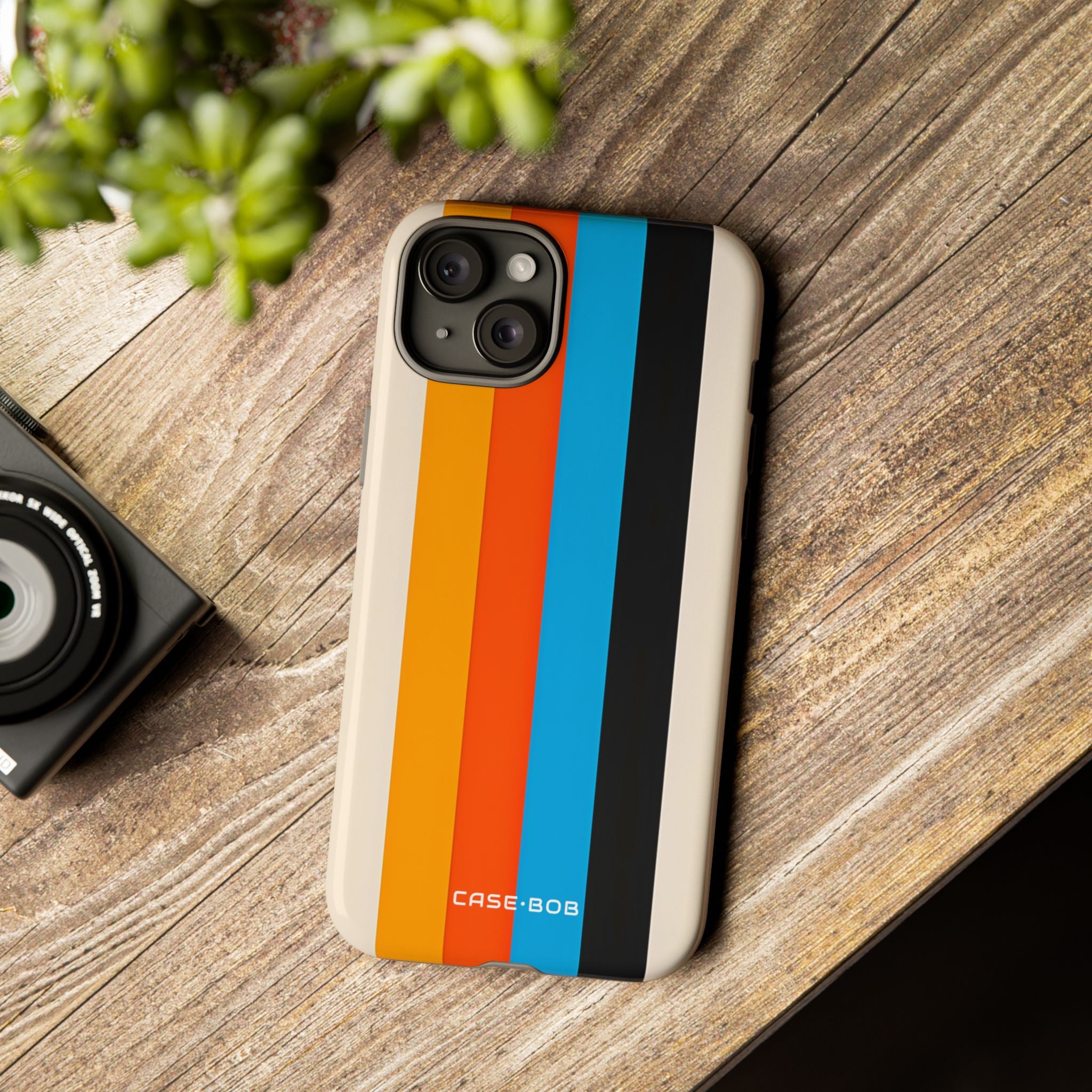 Vivid Stripe Harmony iPhone 15 Plus Case - Tough
