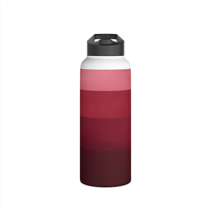 Blushing Stripes - Stainless Steel Water Bottle