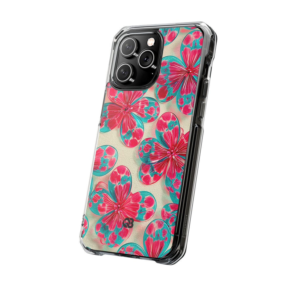 Lucite Jelly Bloom · Clear Impact Magnetic Phone Case for iPhone · Pink