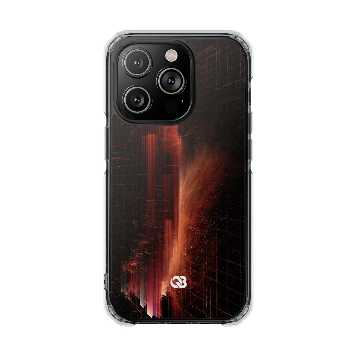 Luminous Monolith · Clear Impact Magnetic Phone Case for iPhone · Black