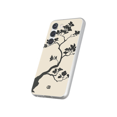 Beige Lite Phone Case for Samsung - Obsidian Bonsai Silhouette