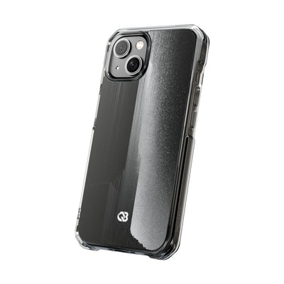 Black Impact MagSafe Phone Case for iPhone - Brutalist Pixel Monolith