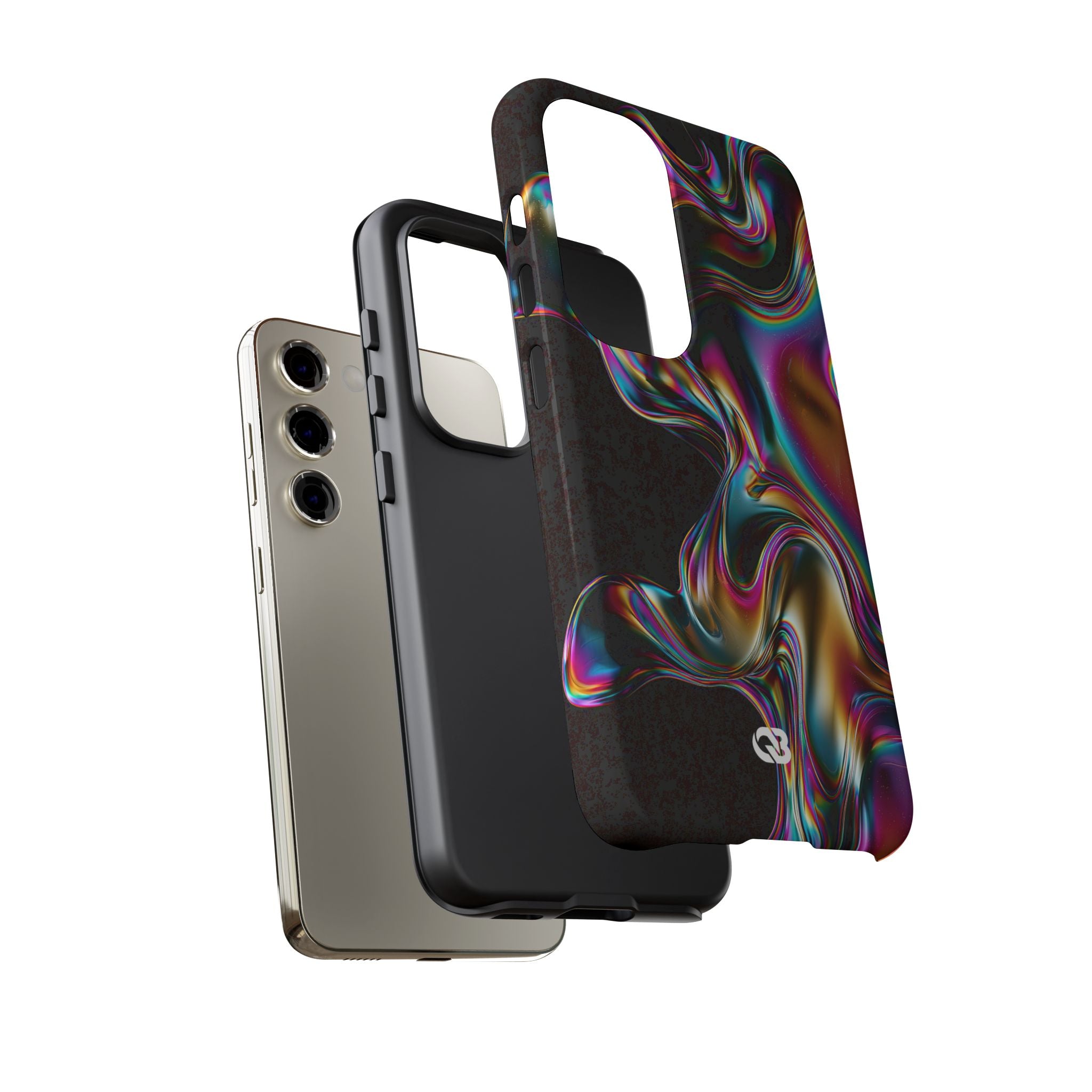 Purple Tough Phone Case for Samsung - Liquid Neon Chrome