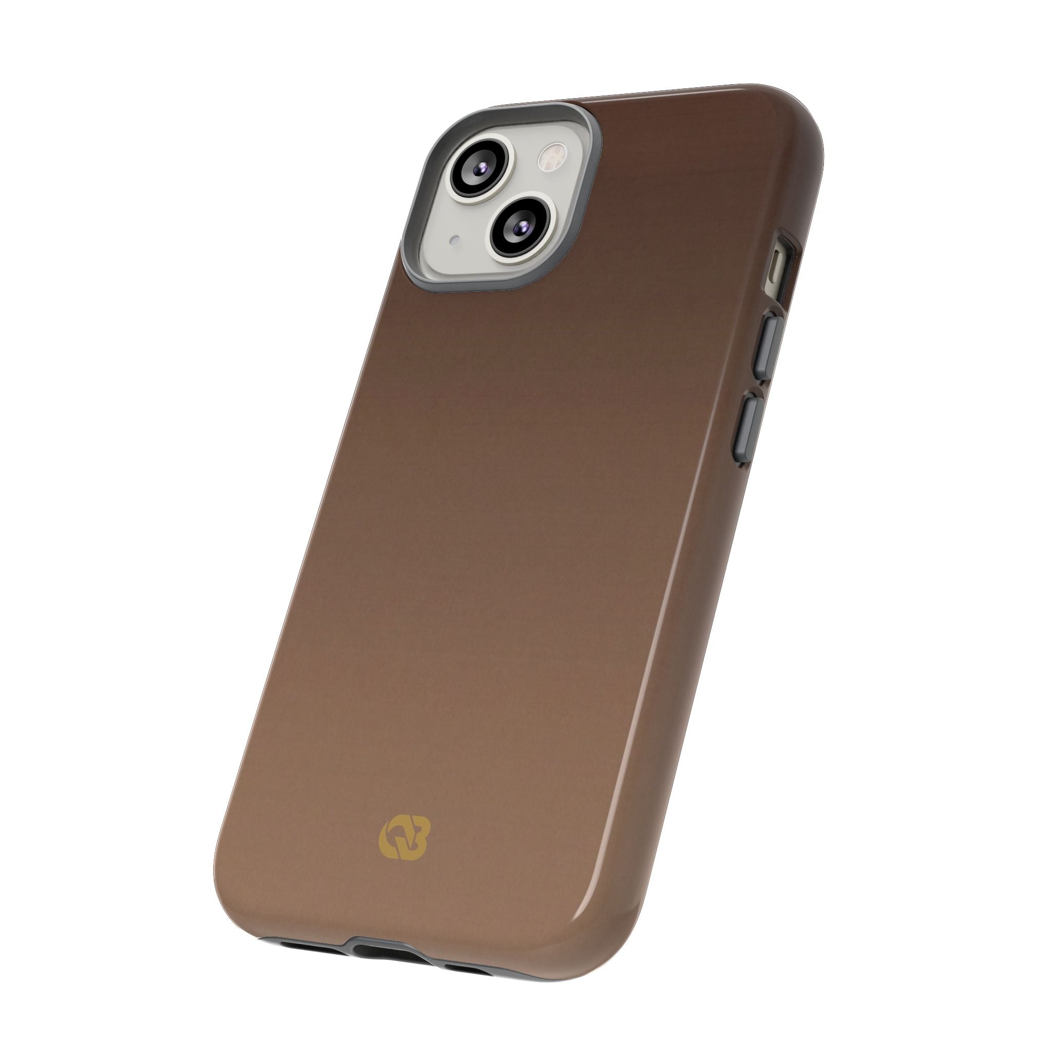 Brown Tough Phone Case for iPhone - Smoked Caramel Fade