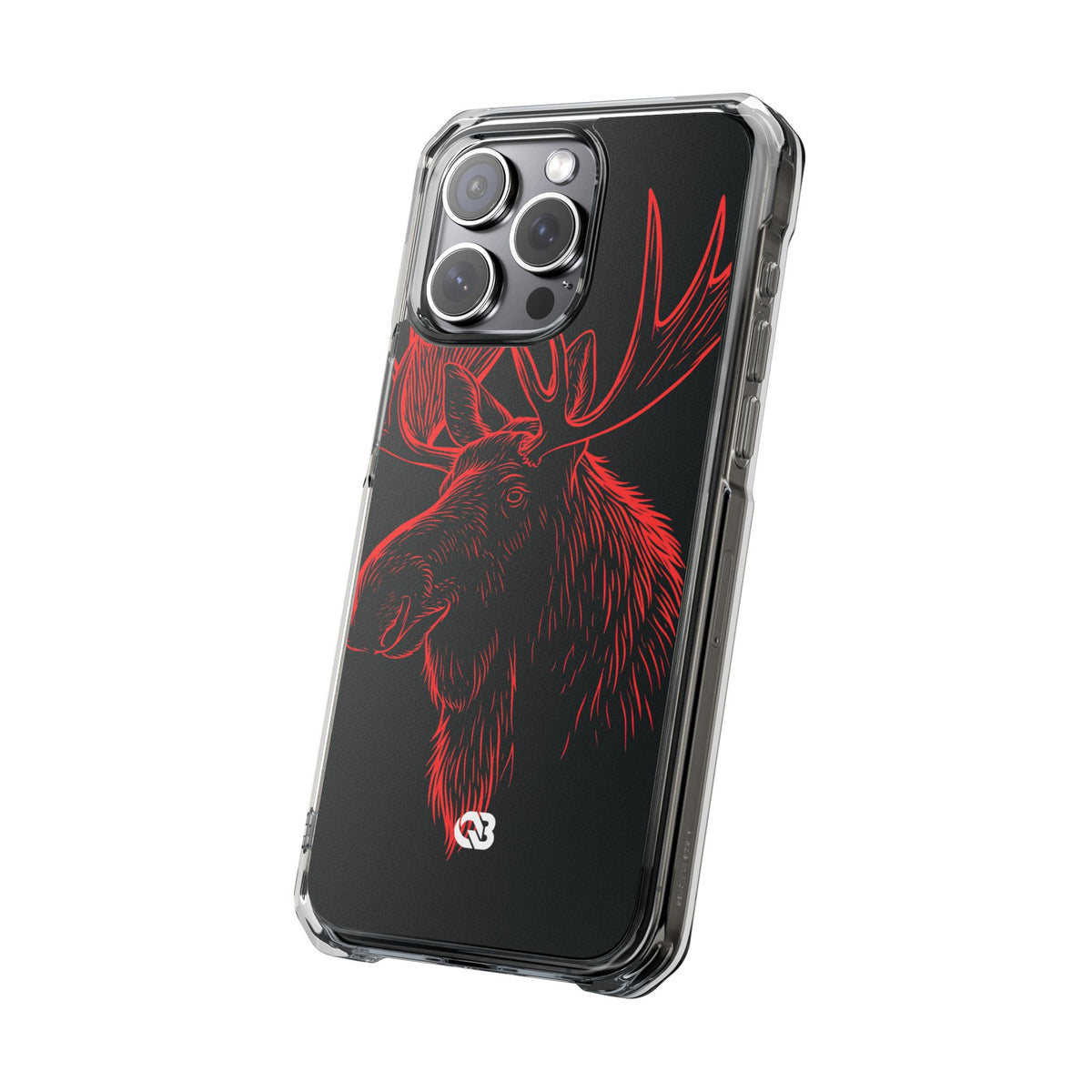 Nordic Elk · Clear Impact Magnetic Phone Case for iPhone · Black