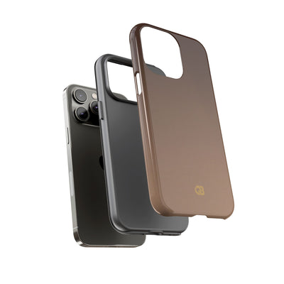 Brown Tough Phone Case for iPhone - Smoked Caramel Fade