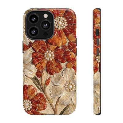 Carnelian Pearl Bloom · Tough Phone Case for iPhone · Orange