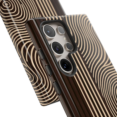 Timber Ring Contour · Tough Phone Case for Samsung · Brown