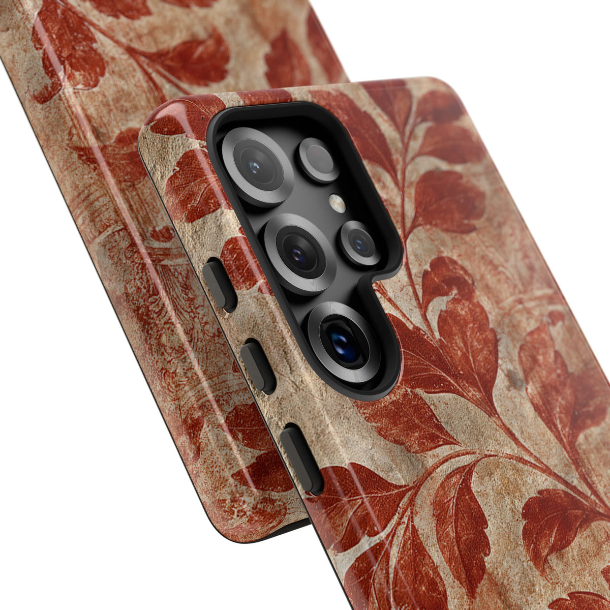 Terracotta Botanical Fresco · Tough Phone Case for Samsung · Red