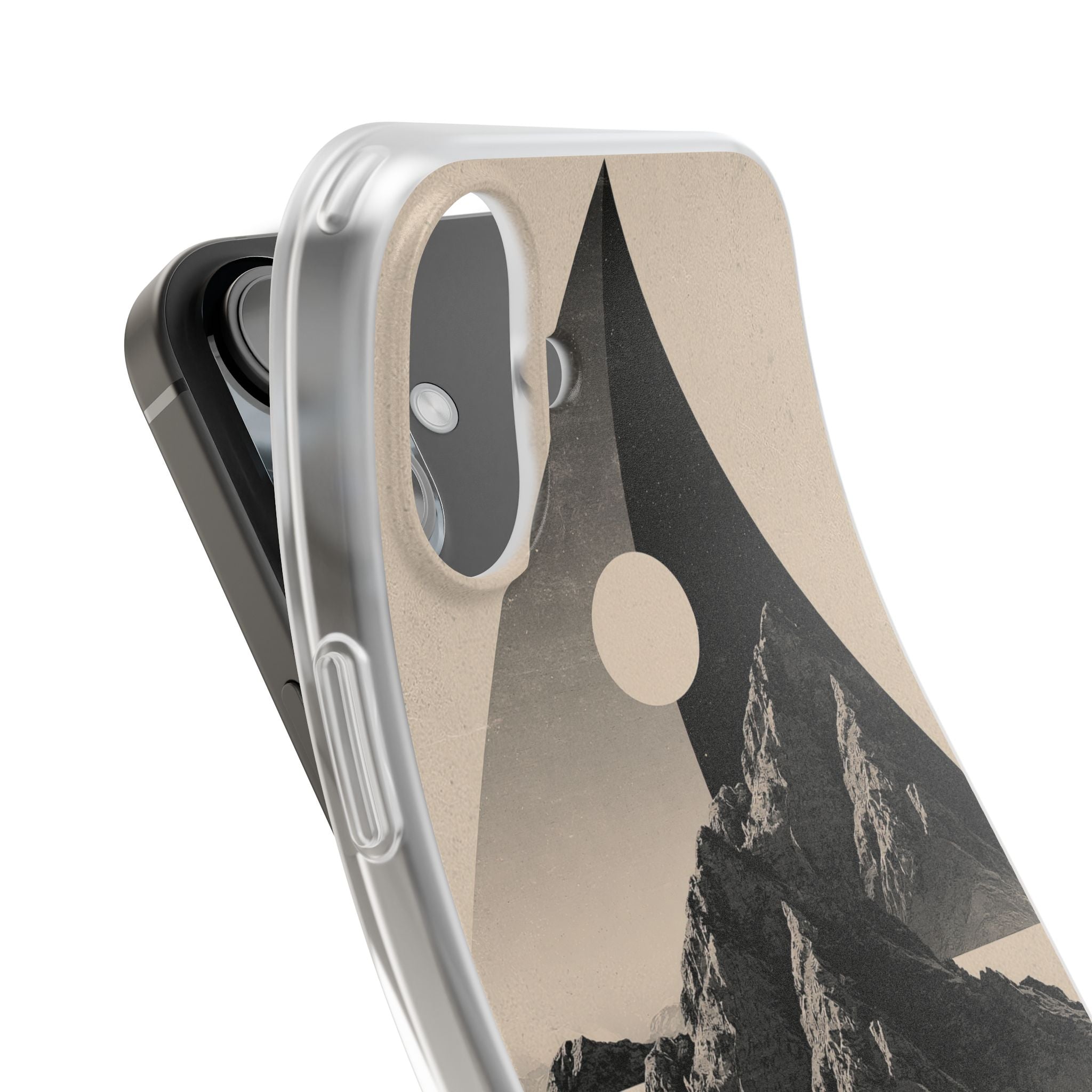 Beige Lite Phone Case for iPhone - Obsidian Summit Parchment