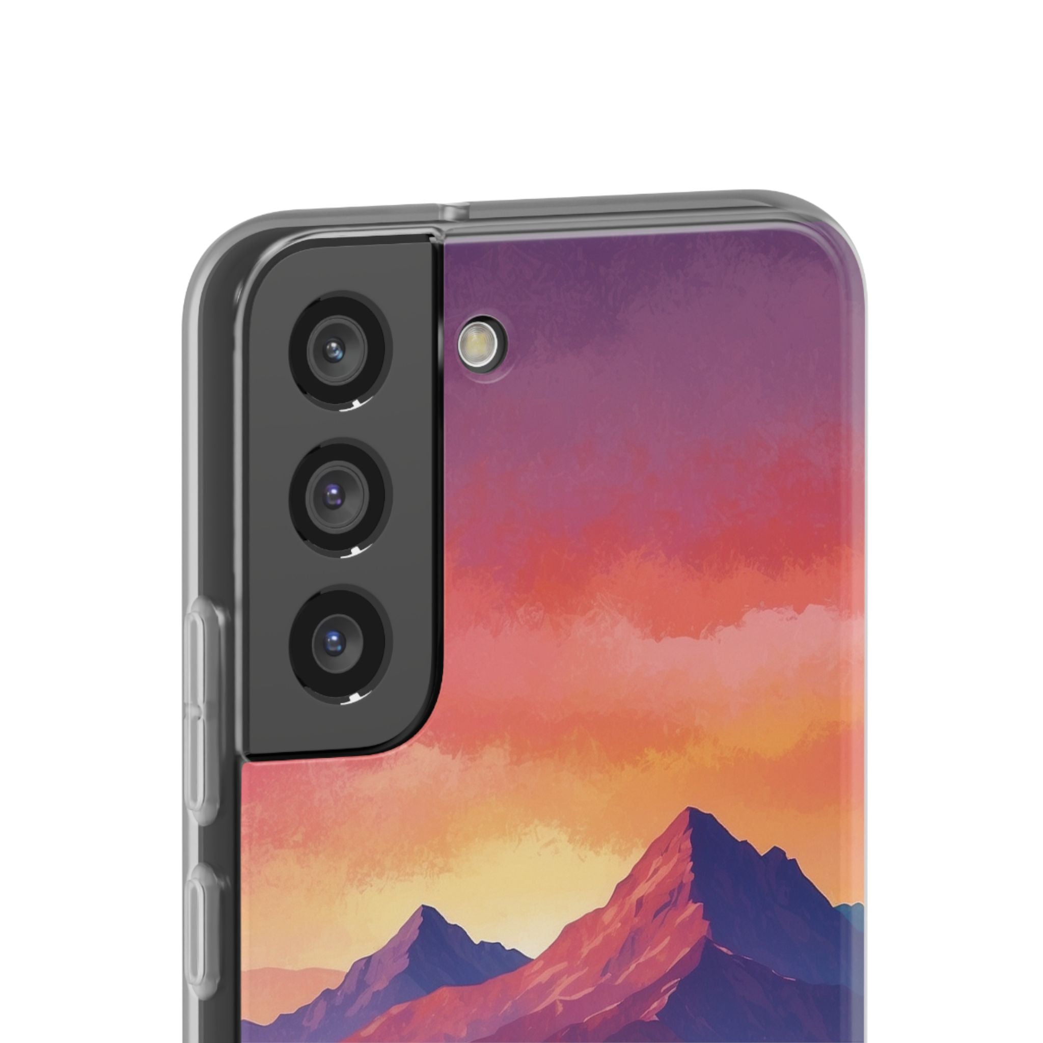 Crimson Mountain Dusk · Soft Handyhülle für Samsung