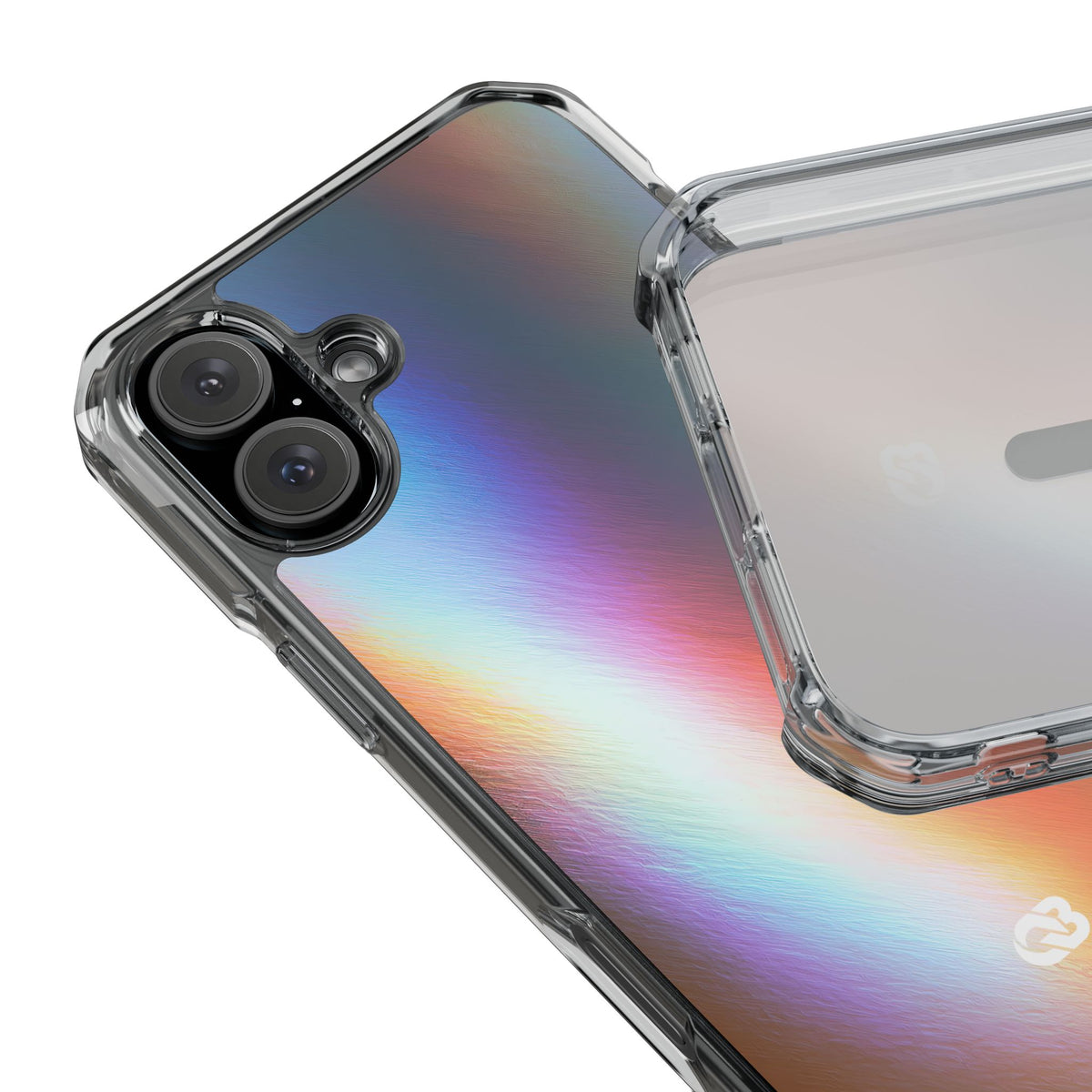 Prismatic Ray · Clear Impact Magnetic Phone Case for iPhone · Blue