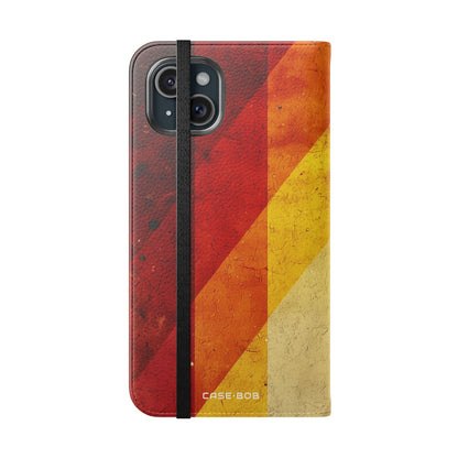 Crimson Stripes - iPhone 15 Plus Case - Wallet