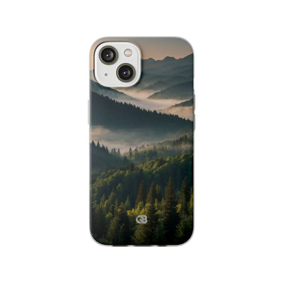 Foggy Mountain Ridge · Soft Phone Case for iPhone