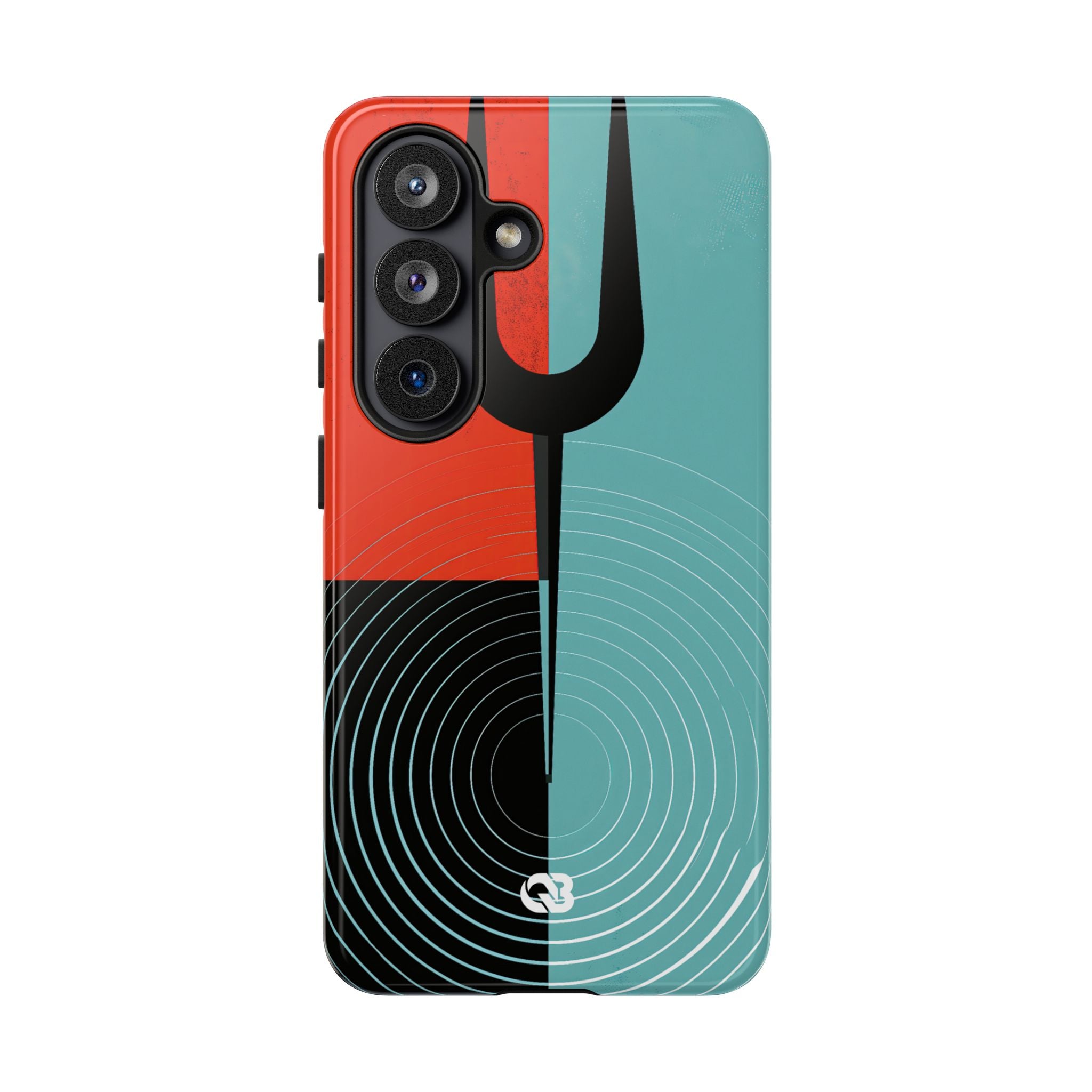 Teal Tough Phone Case for Samsung - Sonic Static Split
