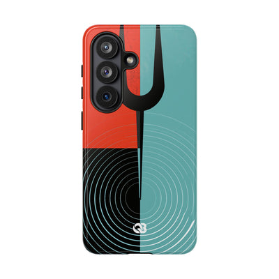 Teal Tough Phone Case for Samsung - Sonic Static Split