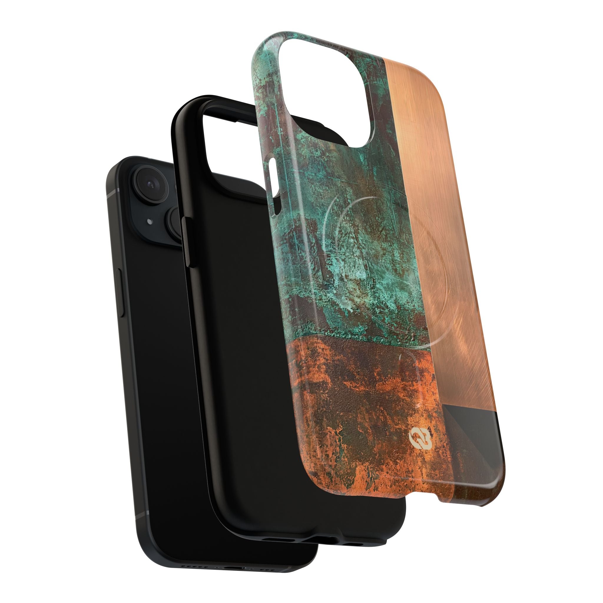 Teal Tough 2.0 Magsafe Phone Case for iPhone - Verdigris Copper Slab