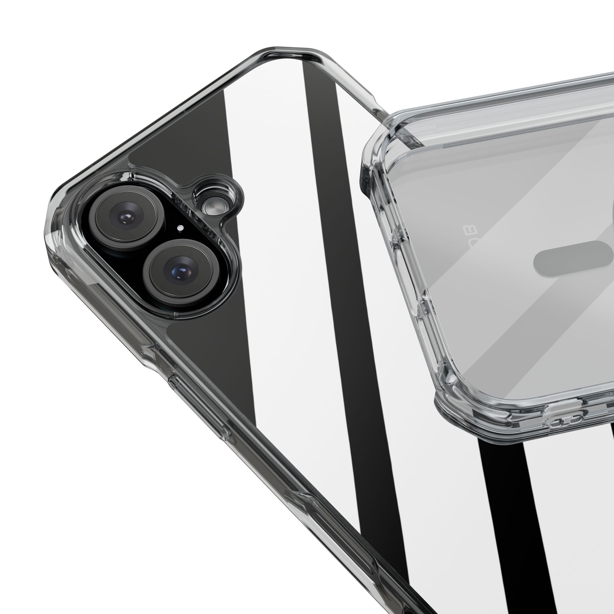 Diagonal Bands Noir iPhone 16 Case - Impact