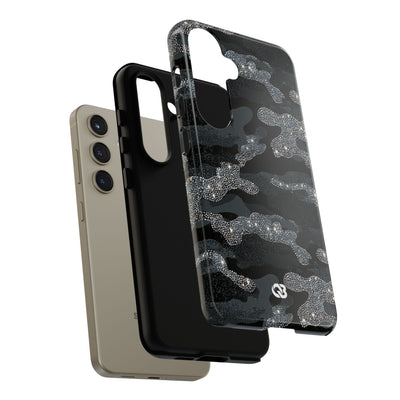Glitter Shadow Camo · Tough Phone Case for Samsung · Black