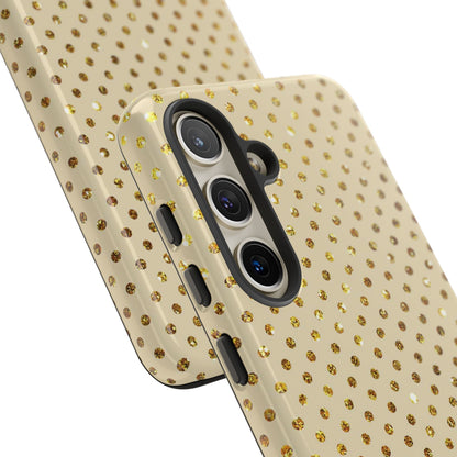 Gold Sparkle Grid Samsung S24 Skal - Tough
