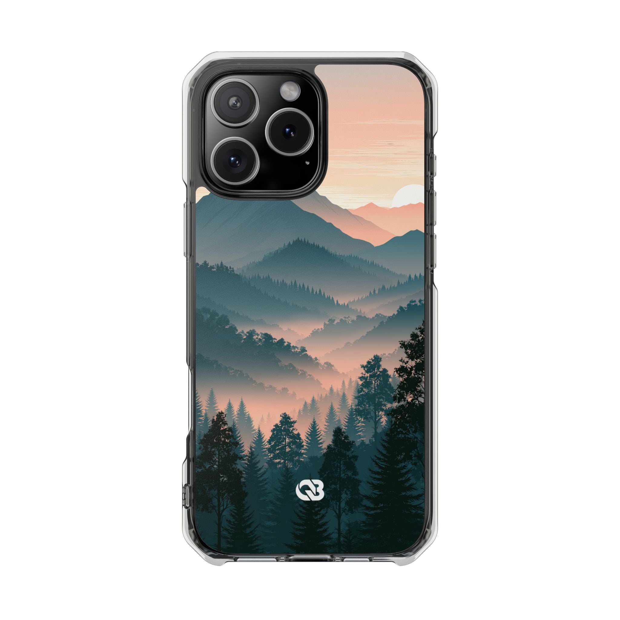 Teal Impact MagSafe Phone Case for iPhone - Alpine Teal Horizon