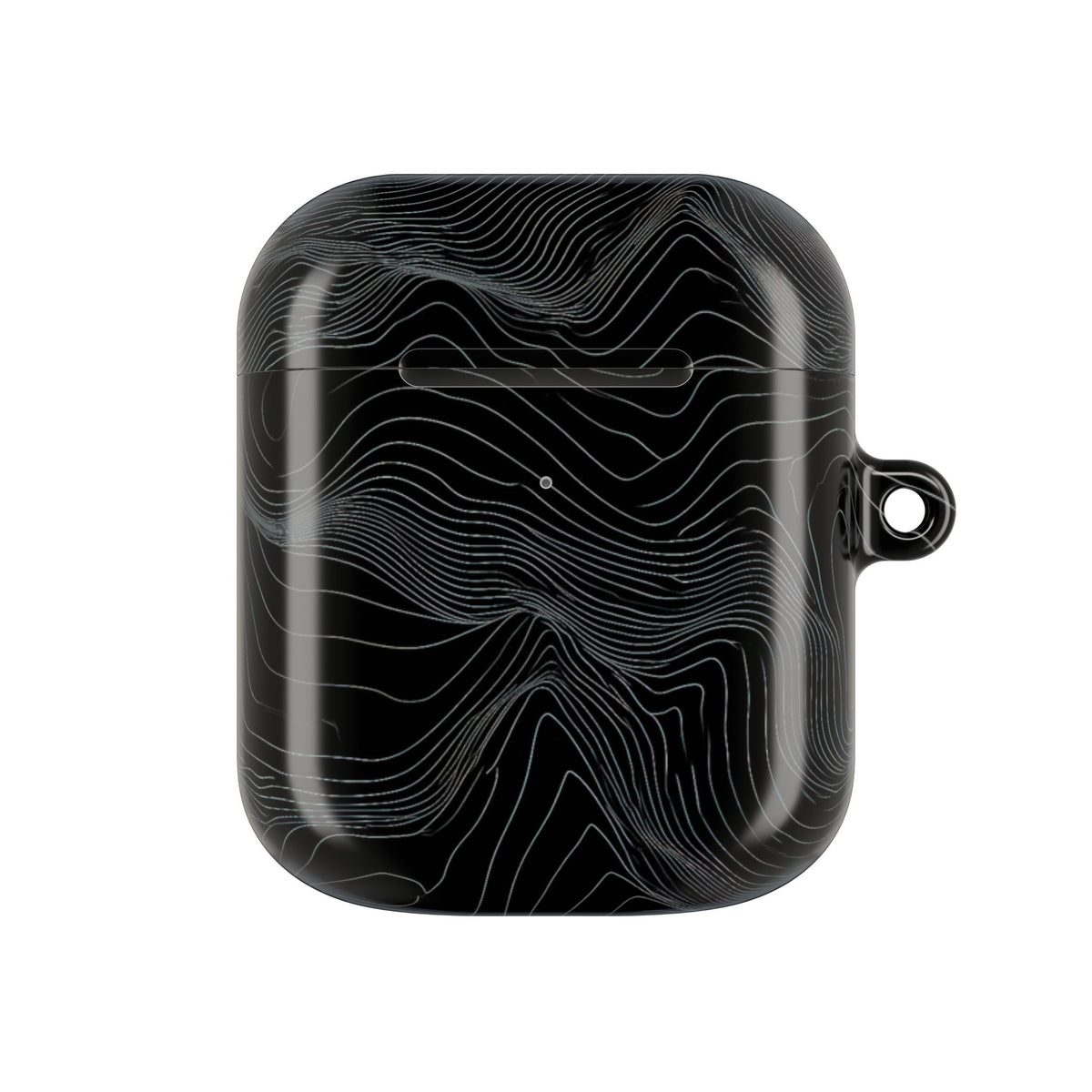 Obsidian Contour Elevation · Hard Case for AirPods & AirPods Pro · Black