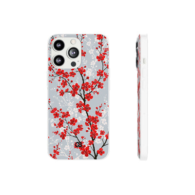 Scarlet Plum Blossom · Lite Phone Case for iPhone ·  Red