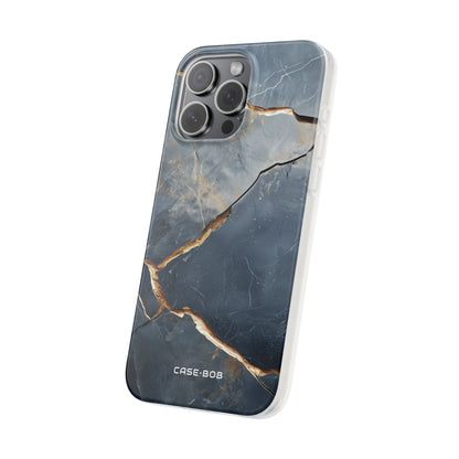 Jagged Vein Navy iPhone 15 Pro Max Case - Soft