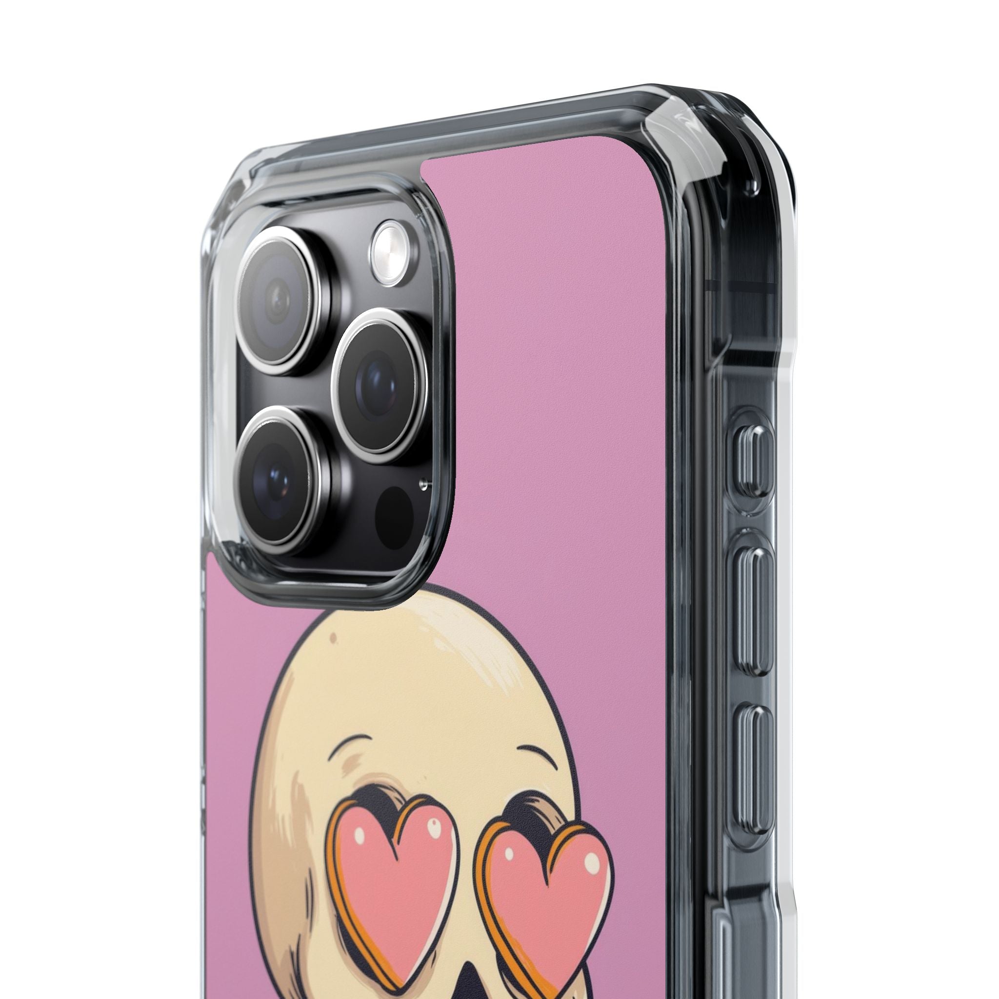 Heart Eyed Skull iPhone 15 Pro Max Case - Impact