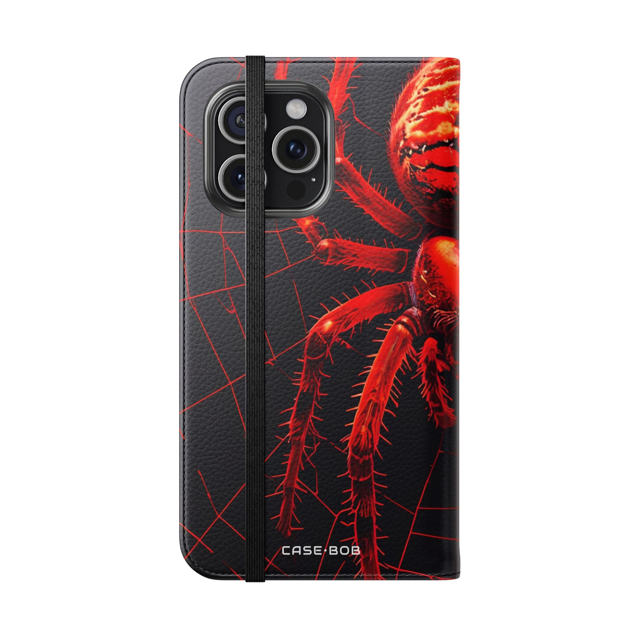 Crimson Spiderweb - iPhone 15 Pro Max Case - Wallet