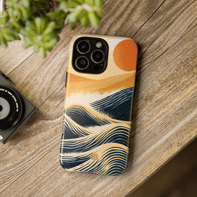 Blue Tough Phone Case for iPhone - Kyoto Cresting Tide