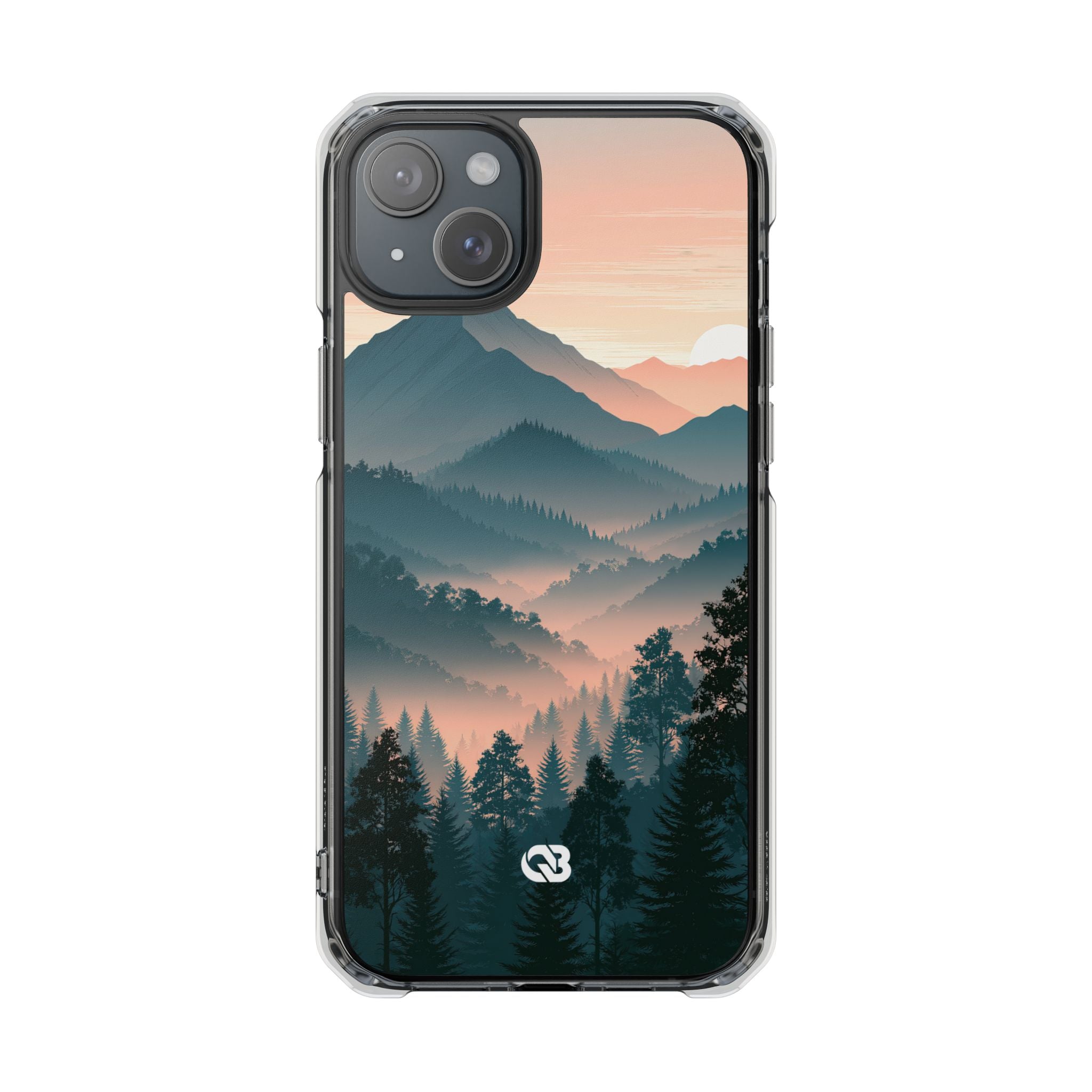 Teal Impact MagSafe Phone Case for iPhone - Alpine Teal Horizon