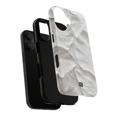 Sculpted Ivory Leaves · Tough+ Hoesje voor iPhone · Magsafe