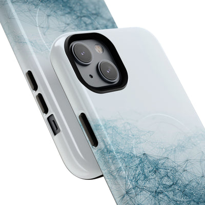 Teal Tough 2.0 Magsafe Phone Case for iPhone - Cyan Vector Lattice