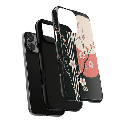 Black Tough 2.0 Magsafe Phone Case for iPhone - Kyoto Midnight Blossom