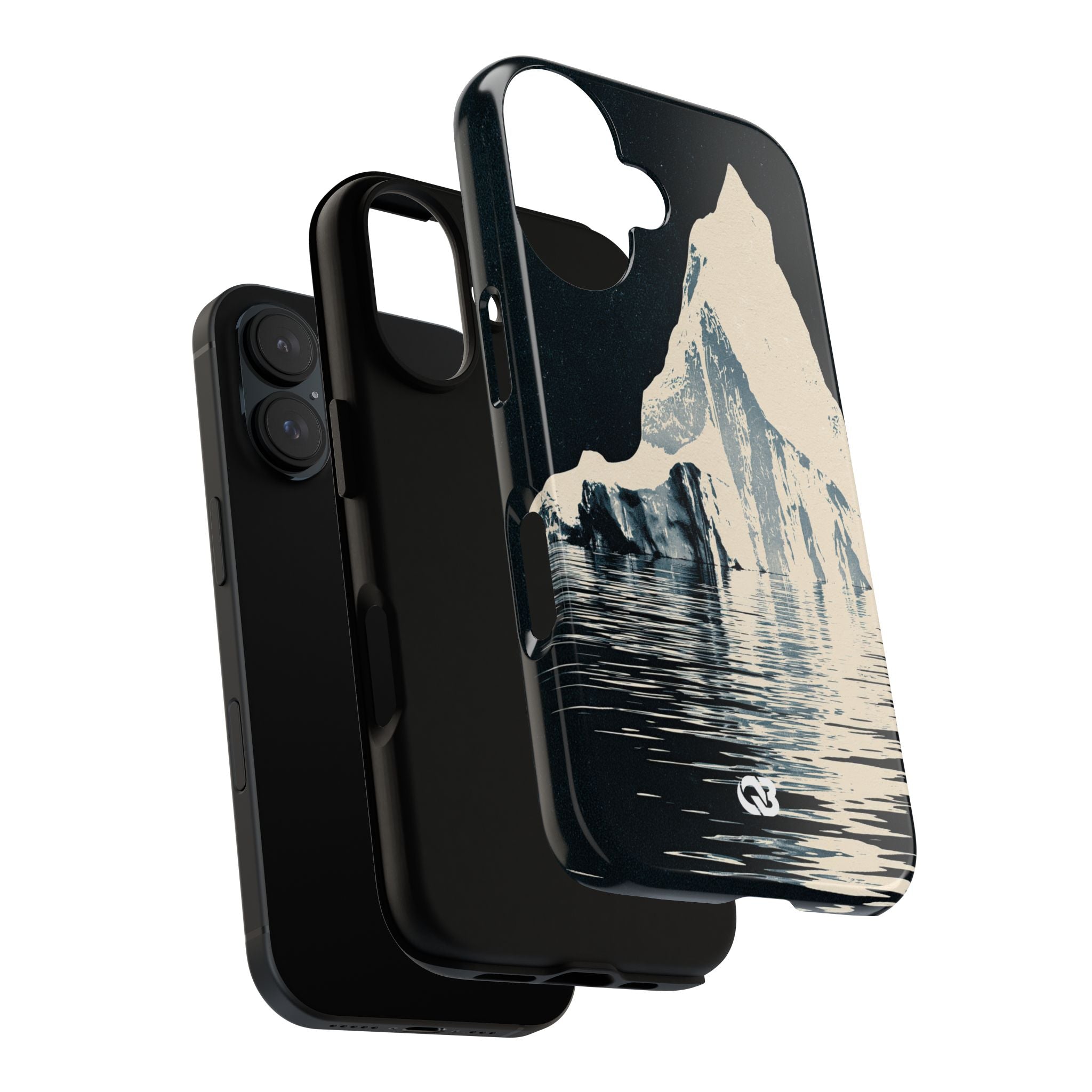 Blue Tough Phone Case for iPhone - Frozen Navy Monolith