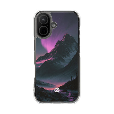 Arctic Aurora Summit · Clear Impact Magnetic Phone Case for iPhone · Black