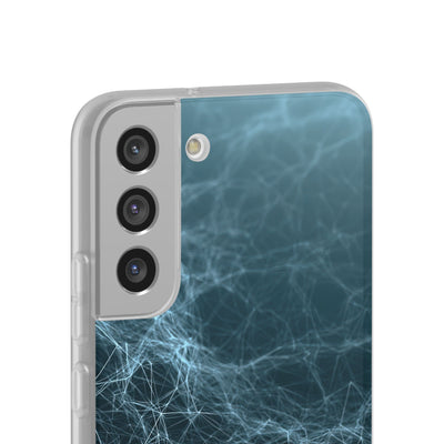 Teal Lite Phone Case for Samsung - Arctic Neural Mesh