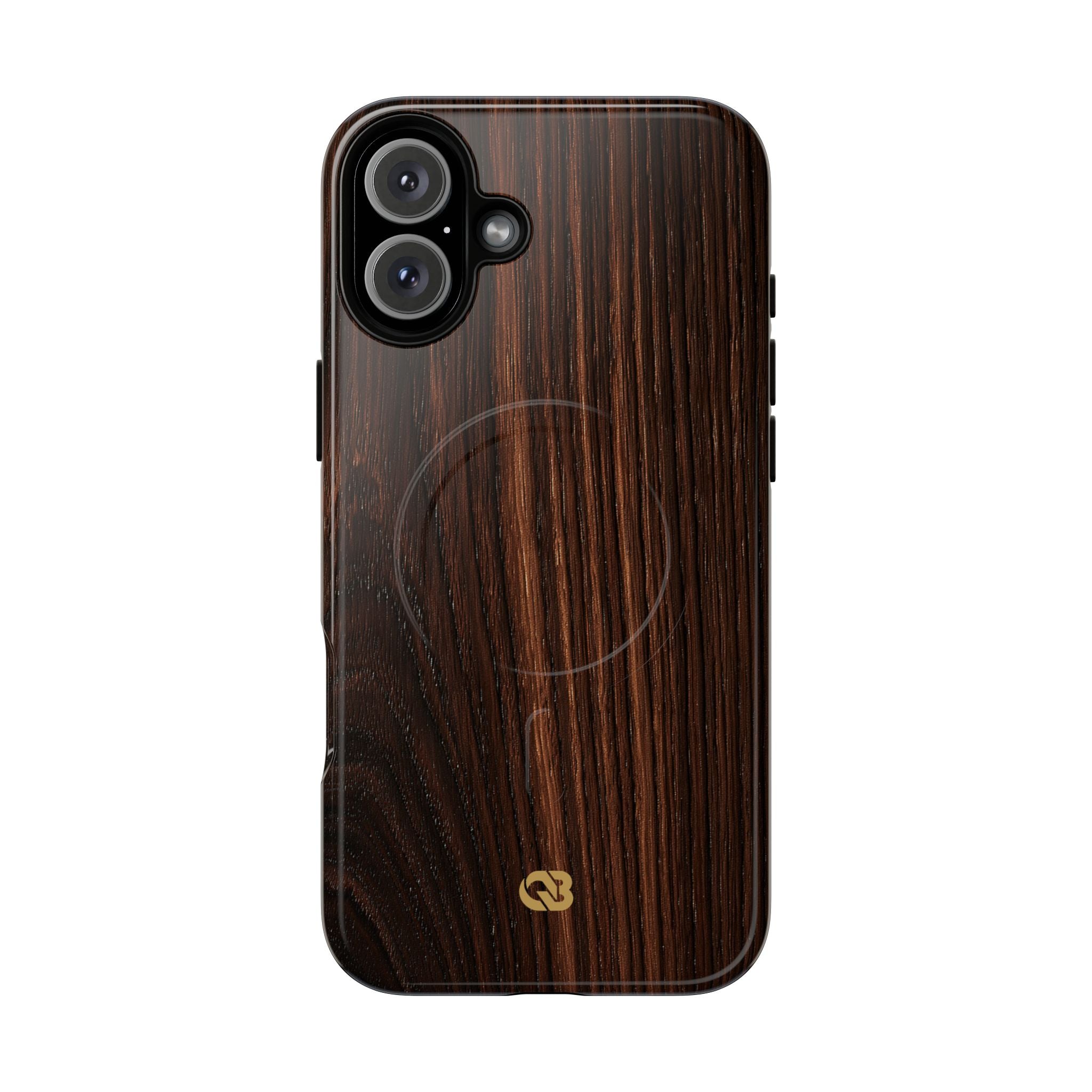 Brown Tough 2.0 Magsafe Phone Case for iPhone - Burnished Mahogany Grain