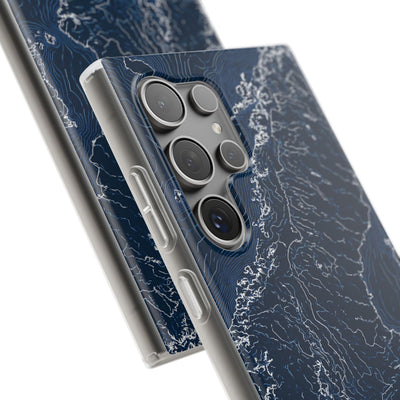 Nordic Contour Chart · Lite Phone Case for Samsung · Blue