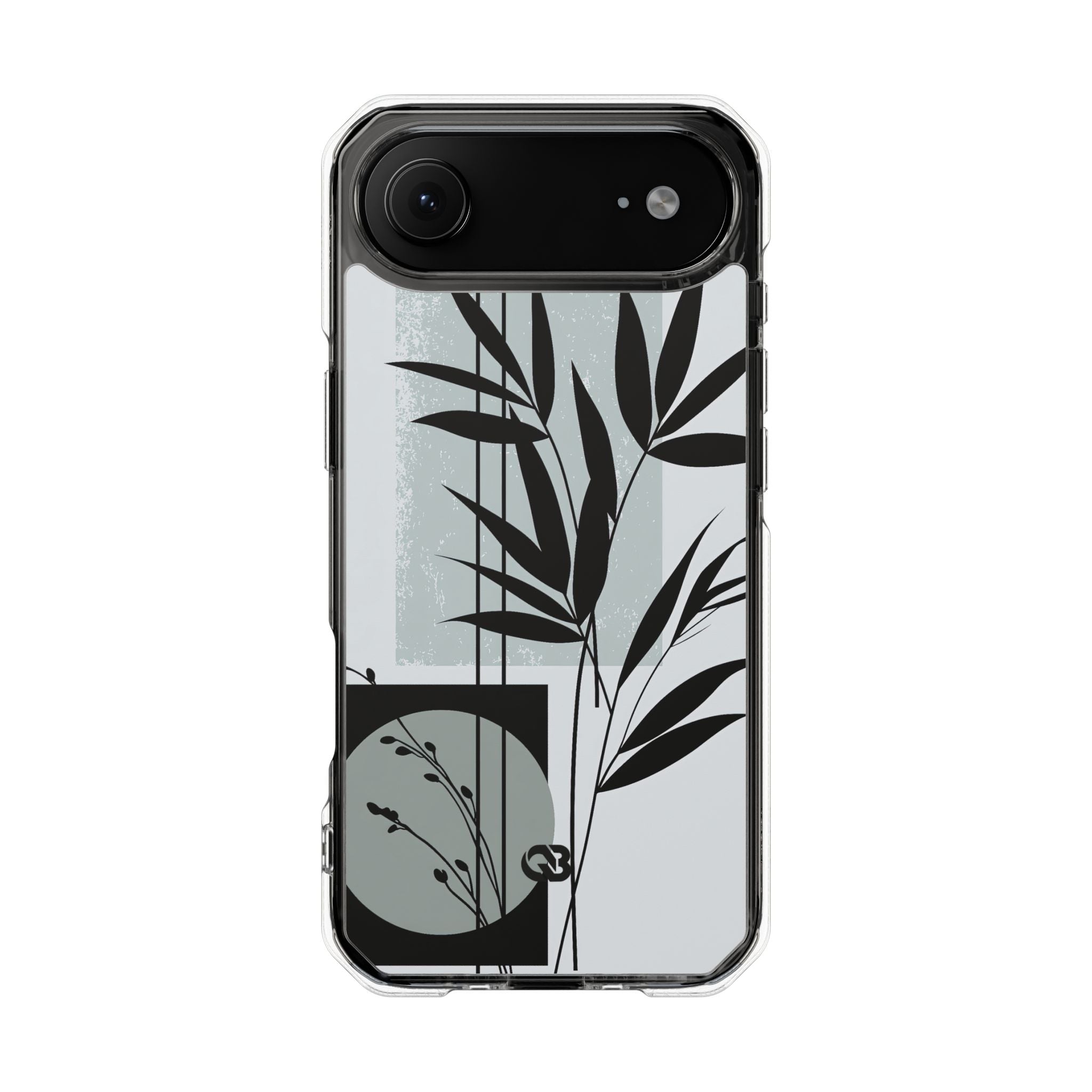 Grey Impact MagSafe Phone Case for iPhone - Sage Bamboo Noir