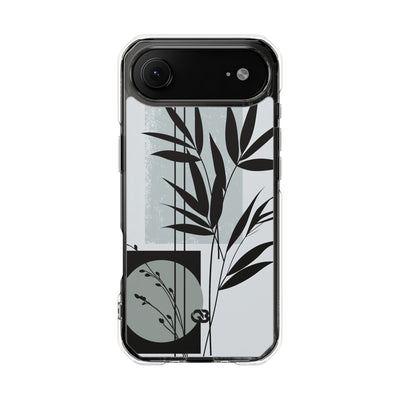 Grey Impact MagSafe Phone Case for iPhone - Sage Bamboo Noir