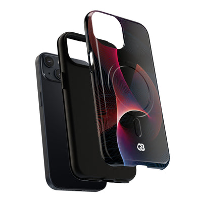 Black Tough 2.0 Magsafe Phone Case for iPhone - Cobalt Crimson Flux