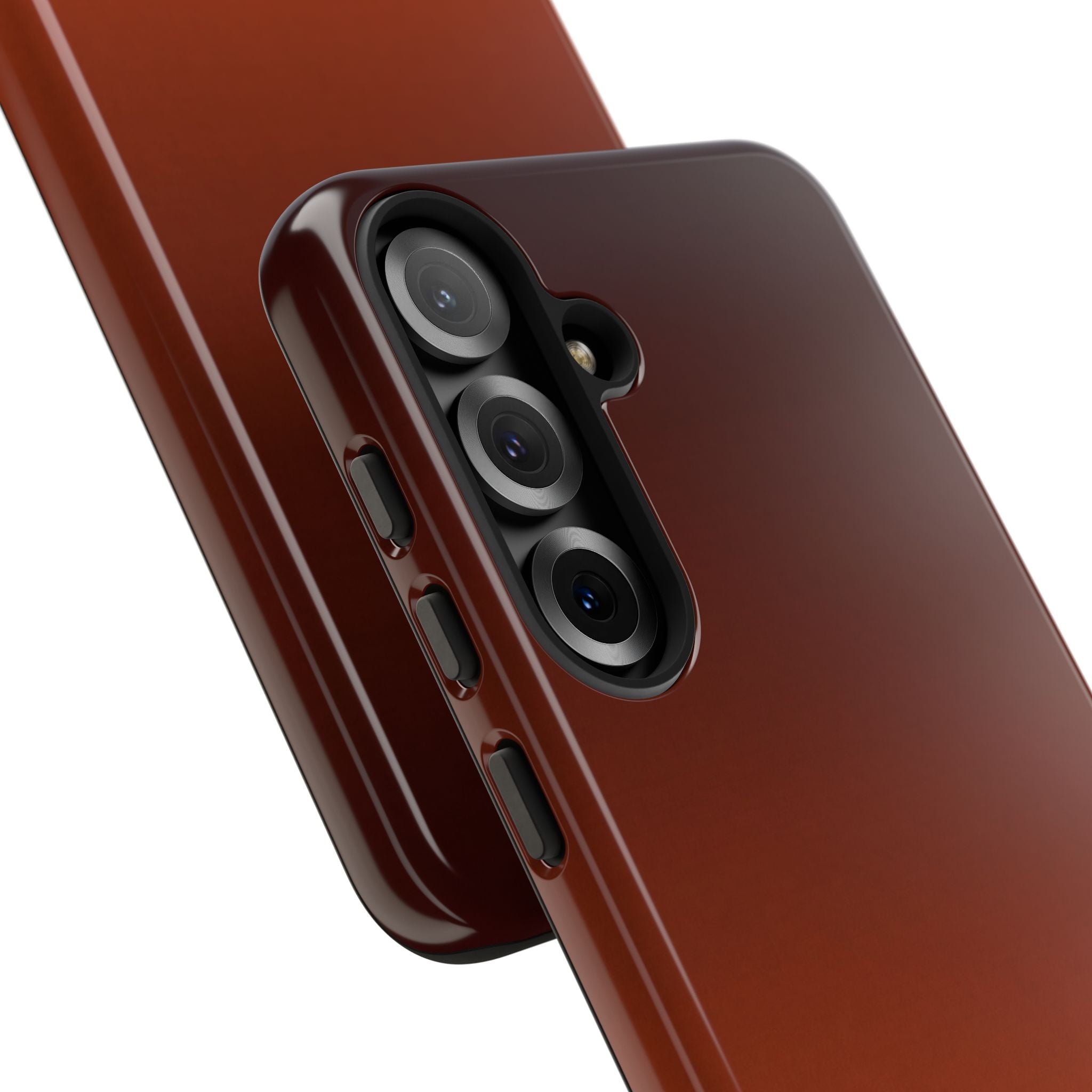 Orange Tough Phone Case for Samsung - Obsidian Ember Fade