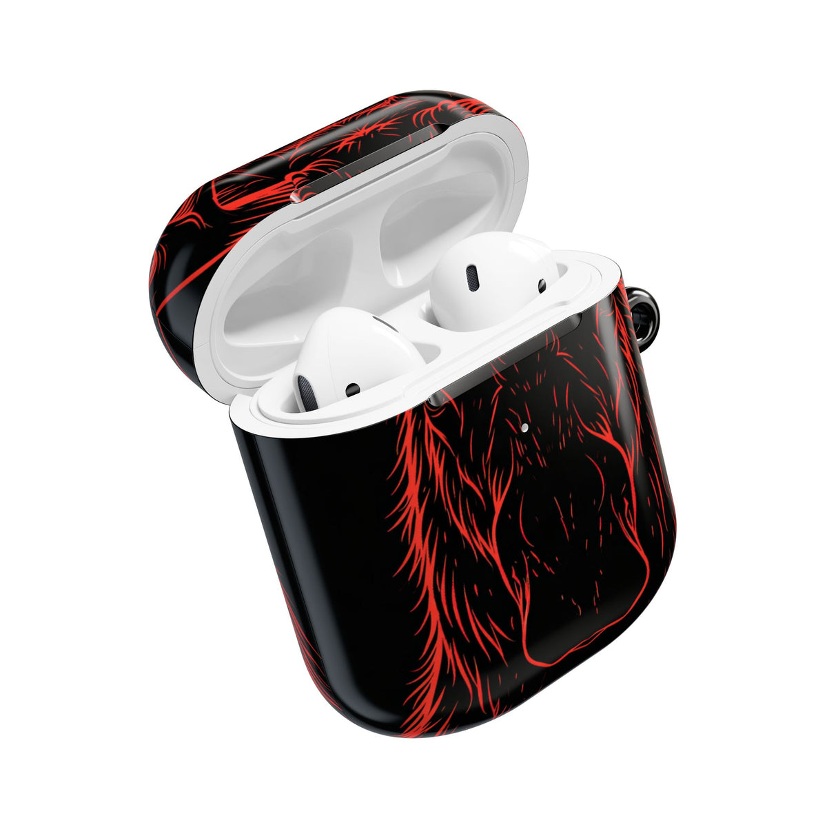 Nordic Moose Contour · Hard Case for AirPods & AirPods Pro · Red