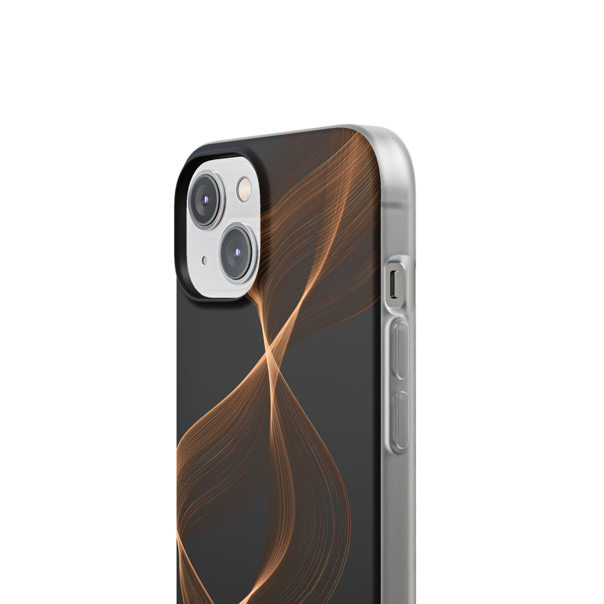 Amber Contour Flow · Lite Phone Case for iPhone ·  Black