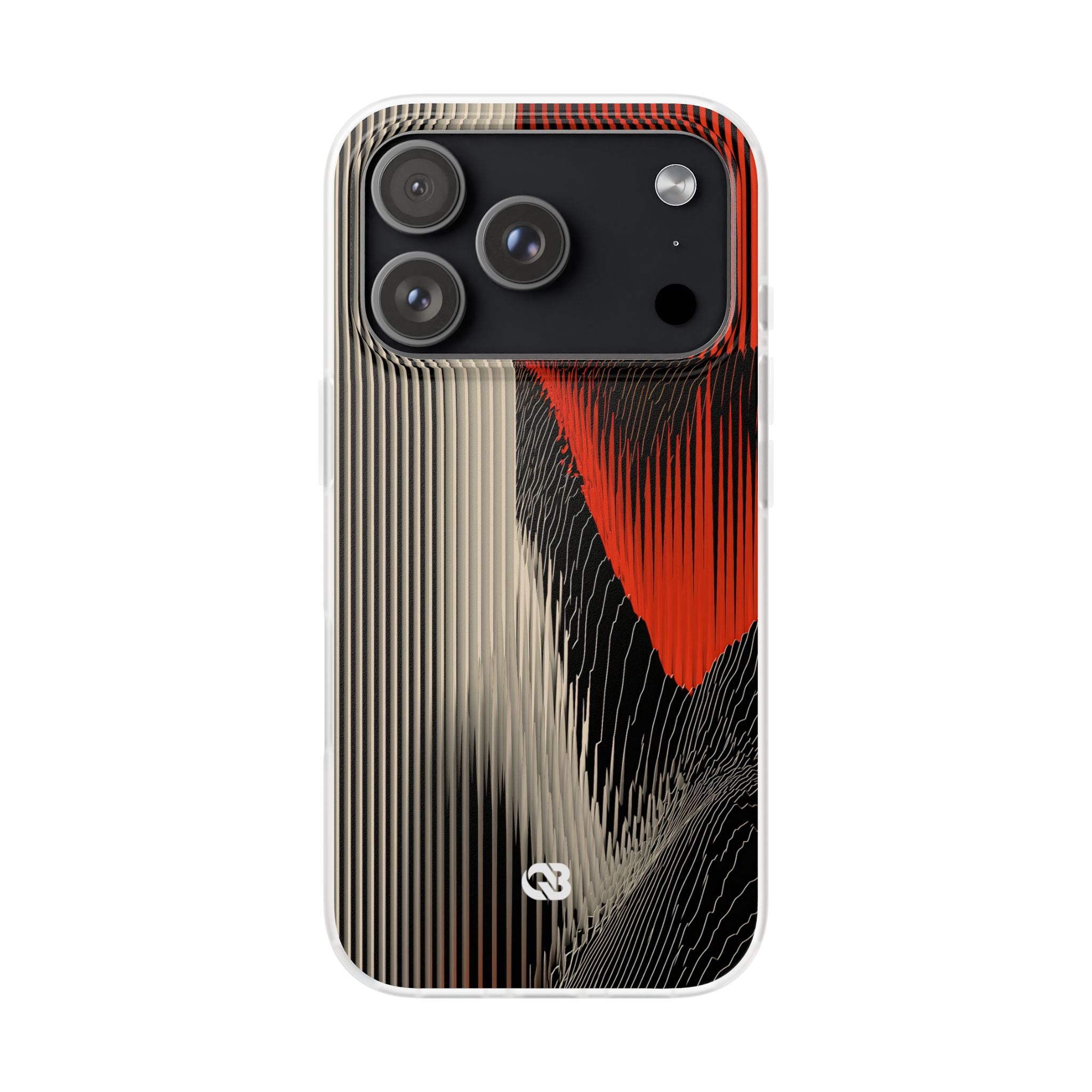 Red Lite Phone Case for iPhone - Crimson Pulse Topo