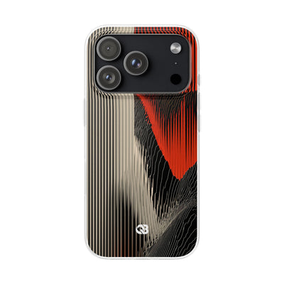 Red Lite Phone Case for iPhone - Crimson Pulse Topo