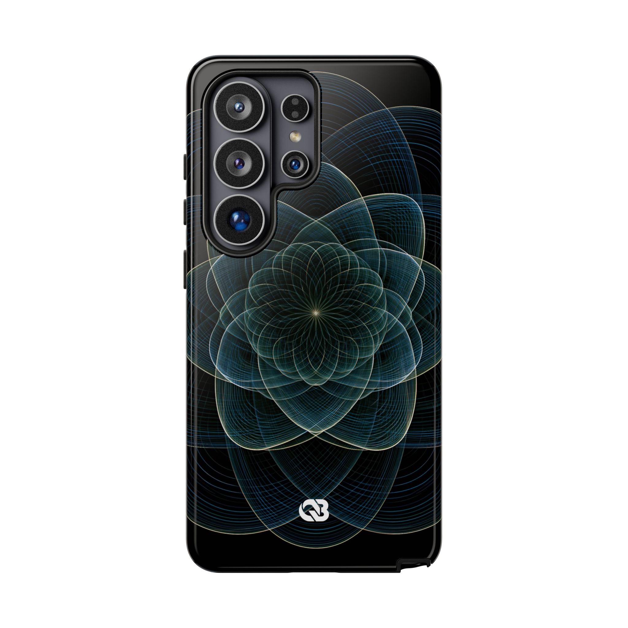 Blue Tough Phone Case for Samsung - Celestial Wireframe Bloom