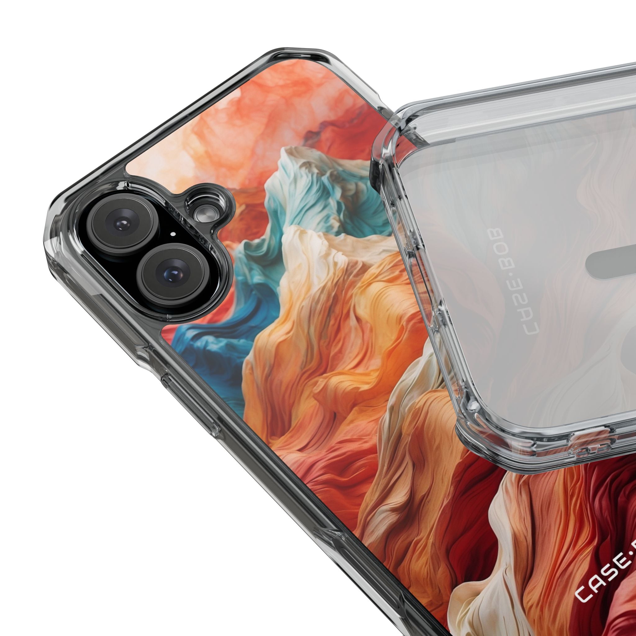 Fabric Peaks Cream iPhone 16 Plus Case - Impact